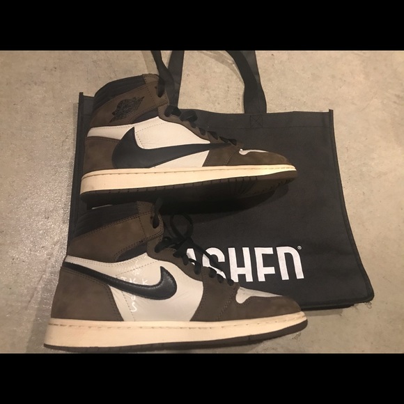 Nike Travis Scott Jordan 1 sz 9 used - Picture 1 of 8